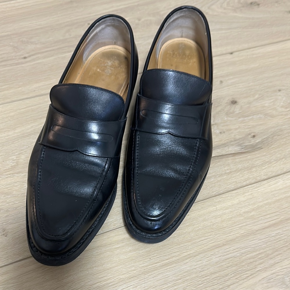 Men's Bally Black Leather Loafers